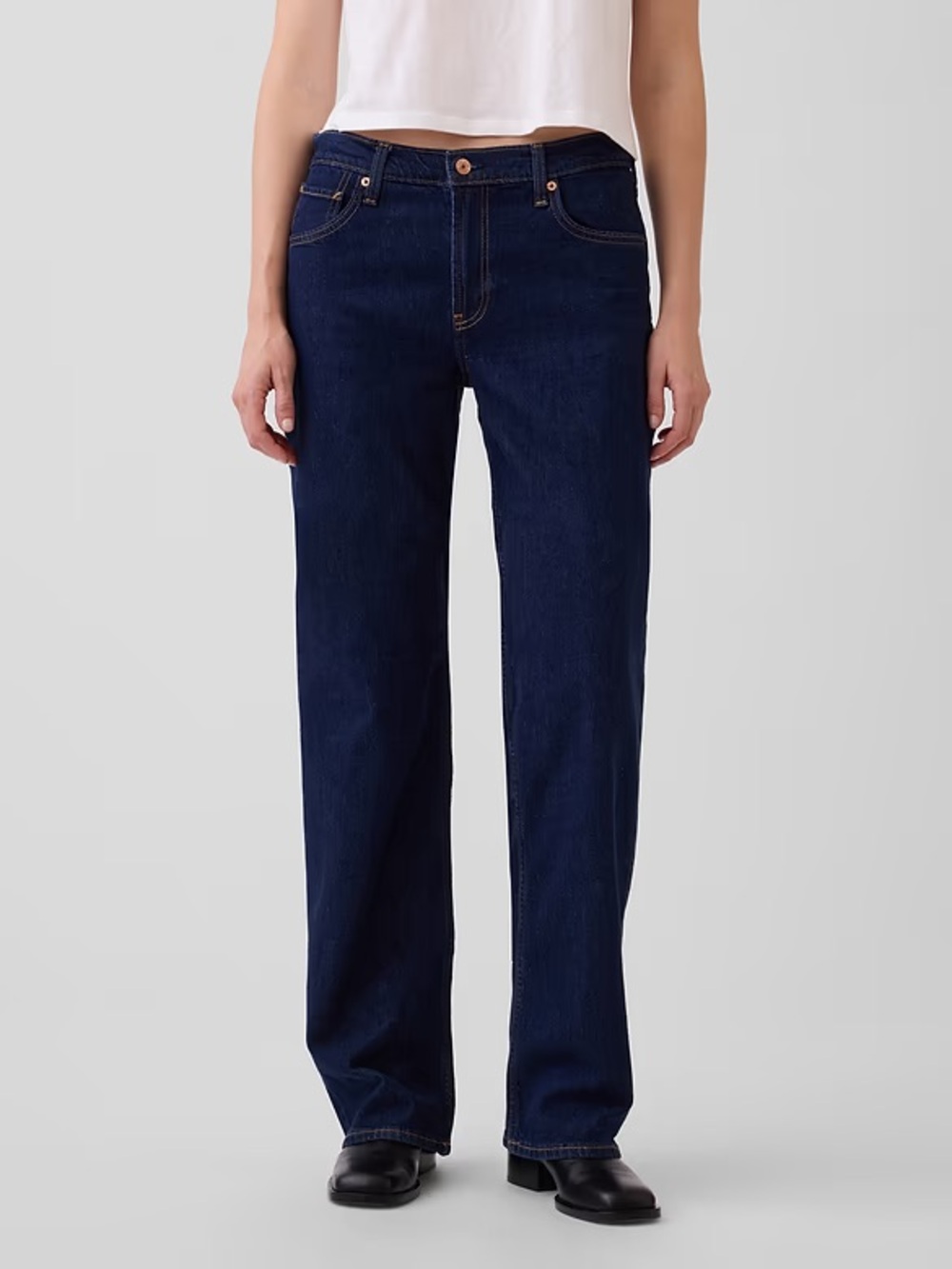 GAP Low Rise ‘90s Loose Jeans in Dark Blue Indigo